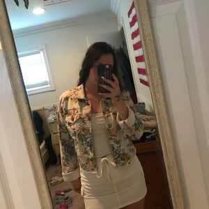 Floral cropped jacket